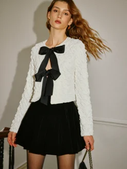 Discount Mid-Waist Umbrella Shape Pleated Skirt Bottoms