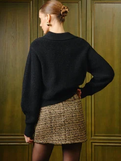 Sale Mid-Waist Vintage A-Line Skirt Without Belt Bottoms