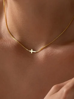 Mini Cross Pendant Necklace Necklaces|Accessories