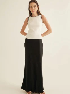 Minimalism Contrast Trim Sweater Vest Sweater Vests|Sweaters & Cardigans