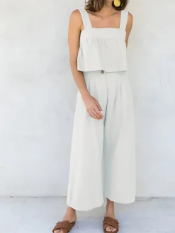 Minimalism Cotton & Linen Pants Set Pants Sets|Matching Sets