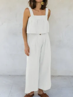 Minimalism Cotton & Linen Pants Set Pants Sets|Matching Sets