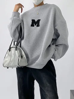 Sale Minimalism Oversized Sweatshirt Sweatshirts & Hoodies|Tops