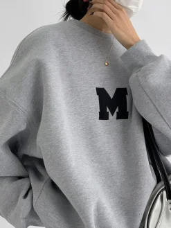 Sale Minimalism Oversized Sweatshirt Sweatshirts & Hoodies|Tops