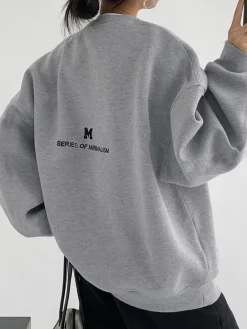 Sale Minimalism Oversized Sweatshirt Sweatshirts & Hoodies|Tops