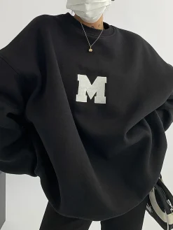 Sale Minimalism Oversized Sweatshirt Sweatshirts & Hoodies|Tops