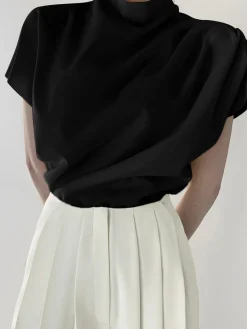 Discount Minimalism Short Sleeve Top T-shirts|Tops