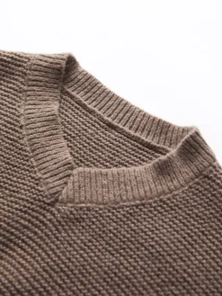 Best Minimalism V Neck Pullover Sweater Sweater Tops|Sweaters & Cardigans