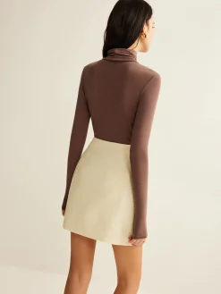 New Minimalist A-Line Zipper Mini Skirt Skirts|Matching Sets