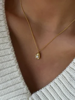 Best Minimalist Baroque Pearl Pendant Necklace Necklaces|Accessories