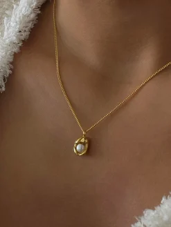 Best Minimalist Baroque Pearl Pendant Necklace Necklaces|Accessories