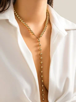 Outlet Minimalist Beaded Tassel Necklace Necklaces|Accessories