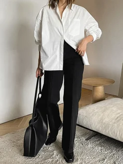 Sale Minimalist Button Down Shirt Blouses & Shirts|Tops