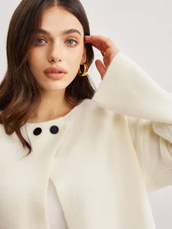Minimalist Button Split Cardigan Cardigans|Sweaters & Cardigans