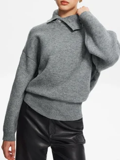 Best Minimalist Button Turtleneck Sweater Sweater Tops|Sweaters & Cardigans