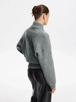 Best Minimalist Button Turtleneck Sweater Sweater Tops|Sweaters & Cardigans
