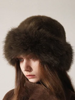 Online Minimalist Fuzzy Bucket Hat Hair Claws & Hats|Accessories
