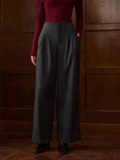 New Minimalist High-Waist Wide-Leg Pants Bottoms