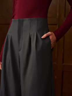 New Minimalist High-Waist Wide-Leg Pants Bottoms