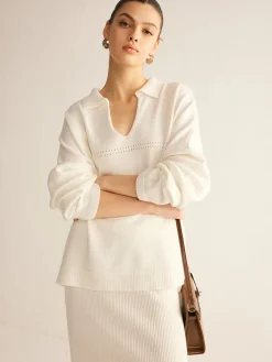 Outlet Minimalist Knit Midi Skirt Set Skirt Sets|Long Sleeve Sets