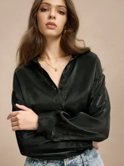 Clearance Minimalist Lapel Button Shirt Tops