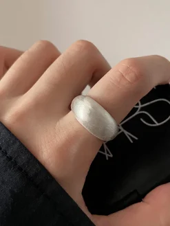 Clearance Minimalist Oval Brushed Ring Rings & Bracelets|Accessories