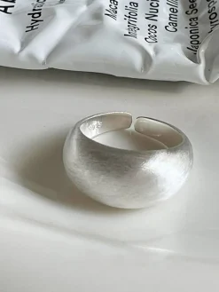 Clearance Minimalist Oval Brushed Ring Rings & Bracelets|Accessories