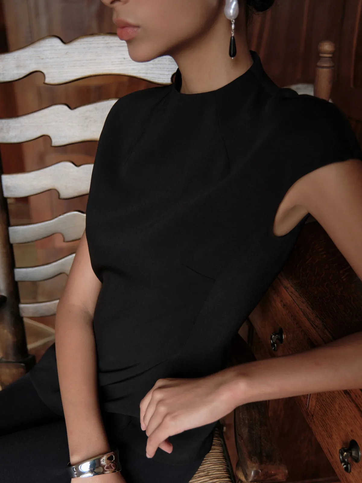 Online Minimalist Piping Corset Zipper Blouse Corset Tops|Blouses & Shirts