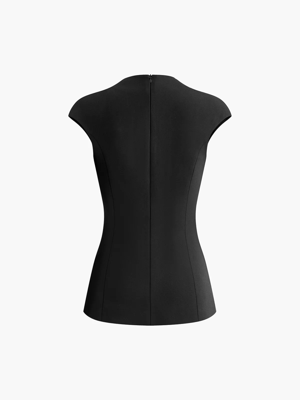 Online Minimalist Piping Corset Zipper Blouse Corset Tops|Blouses & Shirts