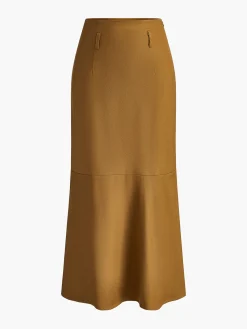 Outlet Minimalist Plain Skirt Without Belt Skirts|Bottoms