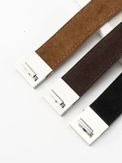 Outlet Minimalist Plain Slim Leather Belt Belts & Chain|Accessories