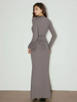 Hot Minimalist Pleated Hip-Covering Dress Casual Dresses|Cocktail & Party Dresses