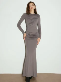 Hot Minimalist Pleated Hip-Covering Dress Casual Dresses|Cocktail & Party Dresses