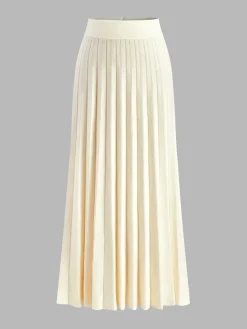 Outlet Minimalist Pleated Knit Skirt Skirts|Knitwear