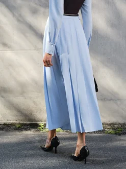 Online Minimalist Pleated Skirt Without Belt Skirts|Matching Sets