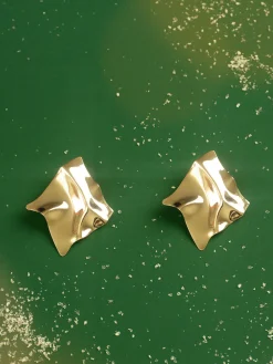 Best Minimalist Pleated Stud Earrings Earrings|Accessories