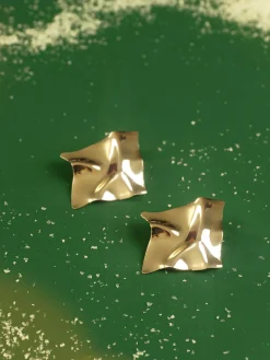 Best Minimalist Pleated Stud Earrings Earrings|Accessories