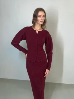 Outlet Minimalist Ribbed Sweater Skirt Skirts|Knitwear