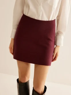 Online Minimalist Slim Sweater Mini Skirt Skirts|Knitwear