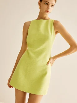 Best Minimalist Tweed Tank Dress Casual Dresses|Work Dresses