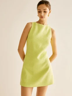 Best Minimalist Tweed Tank Dress Casual Dresses|Work Dresses