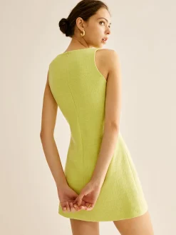 Best Minimalist Tweed Tank Dress Casual Dresses|Work Dresses