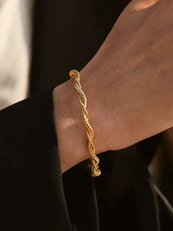 Discount Minimalist Twist Open Bracelet Rings & Bracelets|Accessories