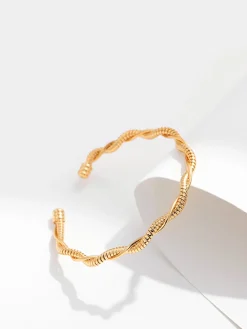 Discount Minimalist Twist Open Bracelet Rings & Bracelets|Accessories