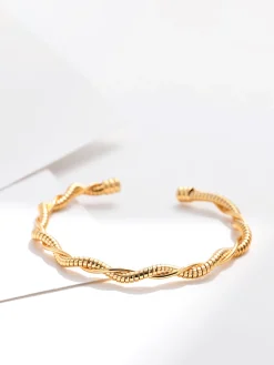 Discount Minimalist Twist Open Bracelet Rings & Bracelets|Accessories