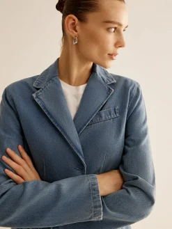 Sale Minimalist Washed Denim Jacket Outerwear|Jackets