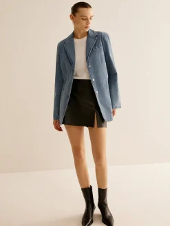 Sale Minimalist Washed Denim Jacket Outerwear|Jackets