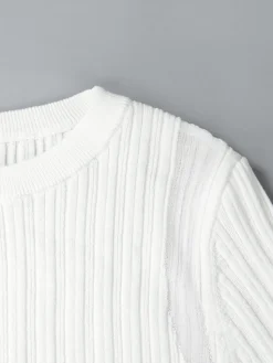 Online Minimalist Wool-Blend Knit Top Sweater Tops|Sweaters & Cardigans