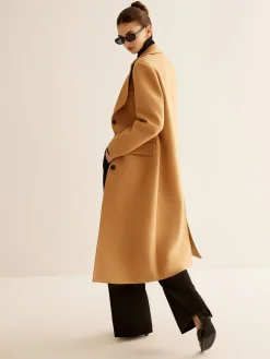 Discount Minimalist Wool-Blend Long Coat Outerwear|Coats