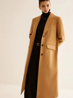 Discount Minimalist Wool-Blend Long Coat Outerwear|Coats